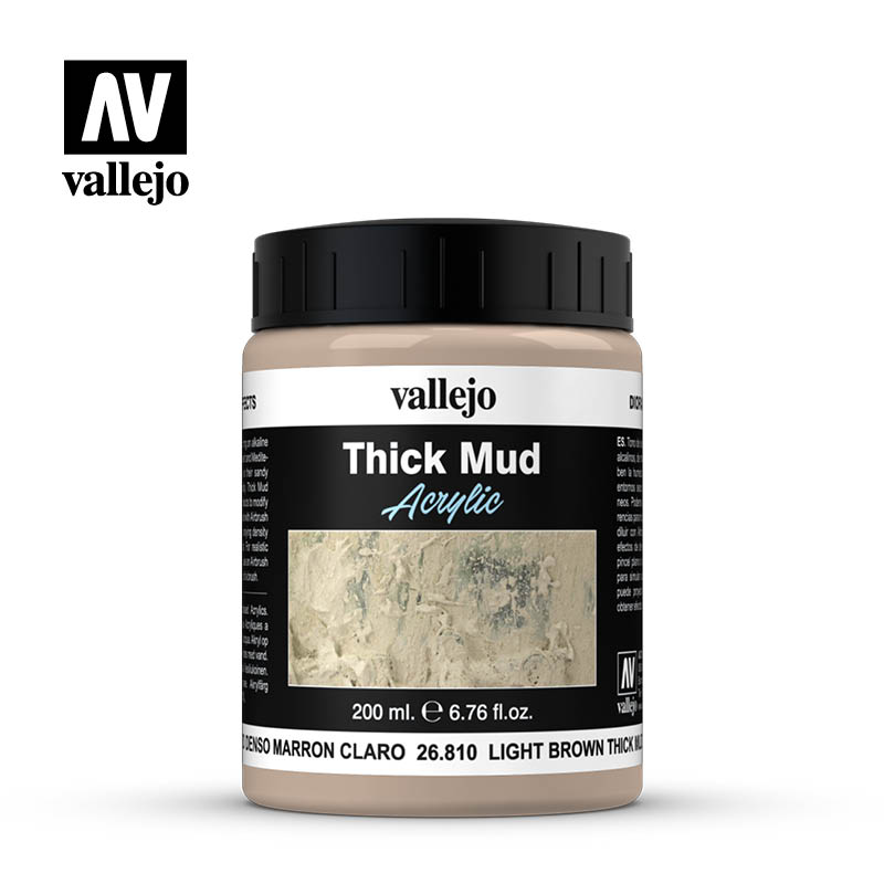 Vallejo Diorama Effects - Light Brown Thick Mud - 200ml - 26810