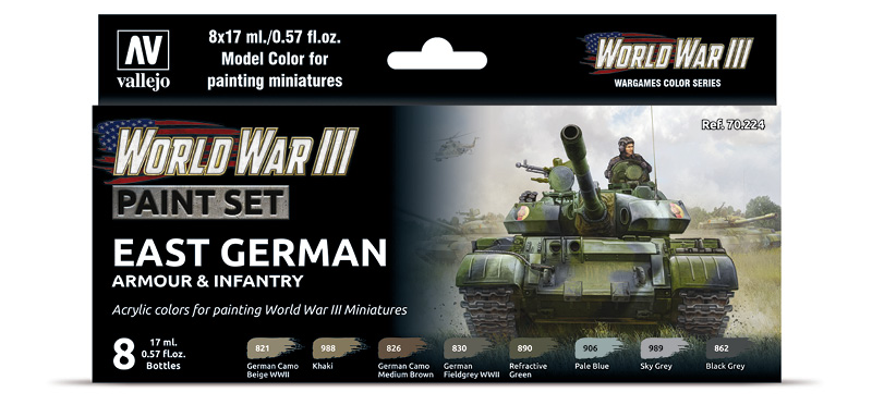 WW3 - East German Armour & Infantry Paint Set - 70224
