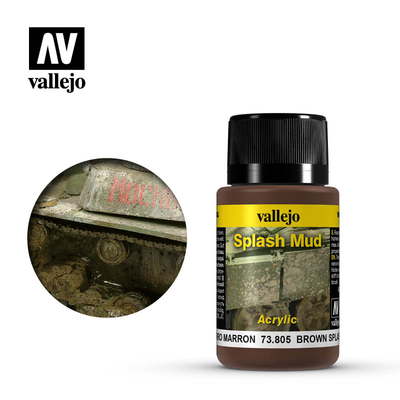 Vallejo Weathering Effects - Brown Splash Mud - 40ml - 73805