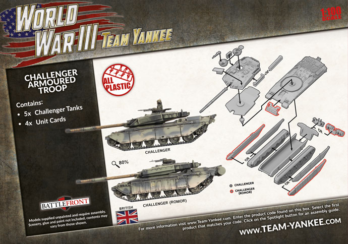 WW3 - Challenger Armoured Troop (x5 Plastic) - TBBX11