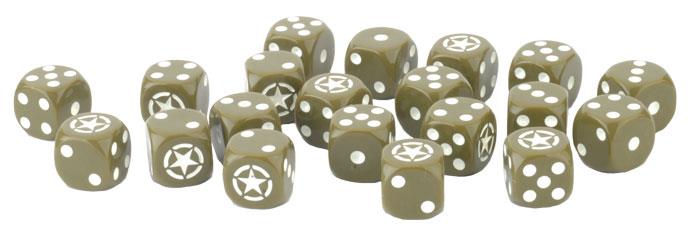 WW2 - American Tin (x20 Tokens, x2 Objectives, x16 Dice) - TD034