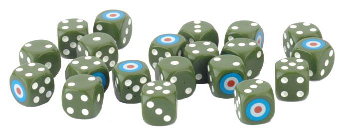 WW2 - British Tin (x20 Tokens, x2 Objectives, x16 Dice) - TD037