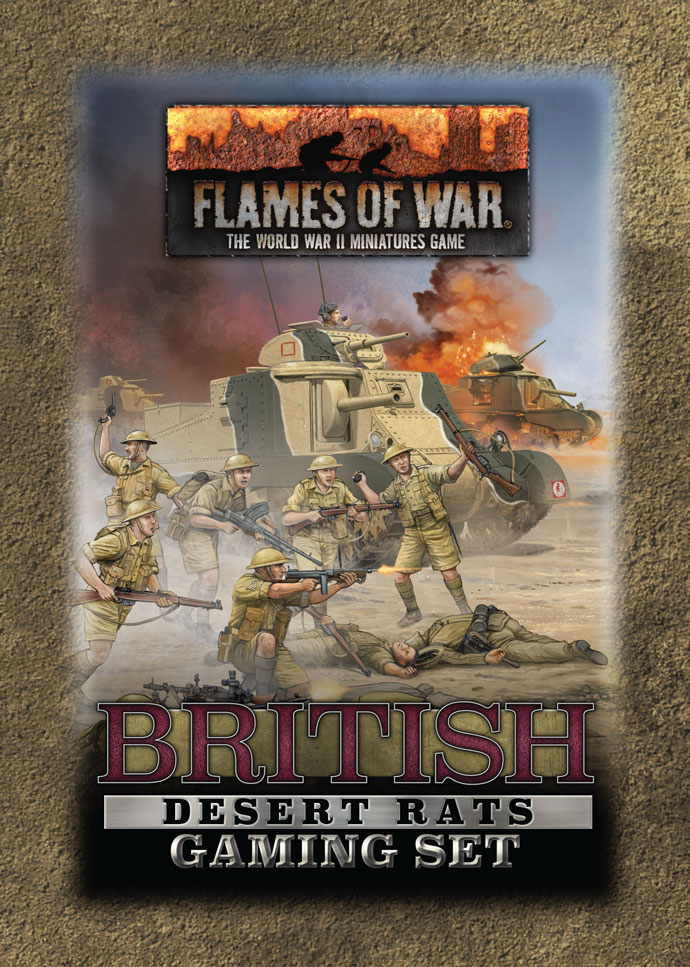 WW2 - Desert Rats Gaming Set (x20 Tokens, x2 Objectives, x16 Dice) - TD052