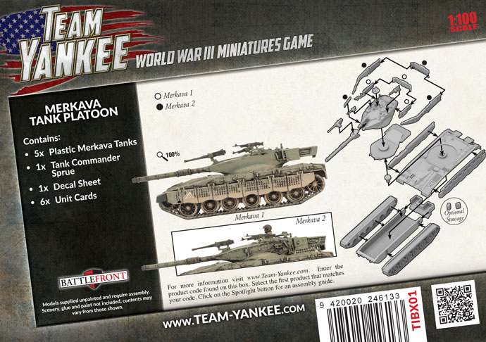 WW3 - Merkava Tank Platoon (x5 Plastic) - TIBX01