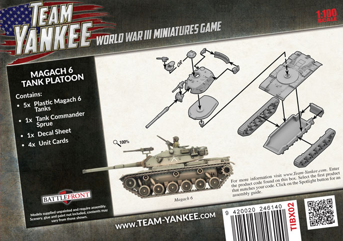 WW3 - Magach 6 Tank Platoon (x5 Plastic) - TIBX02