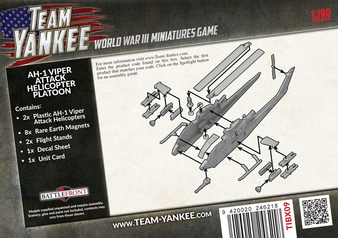 WW3 - AH-1 Cobra Attack Helicopter Platoon (x2 Plastic) - TIBX09
