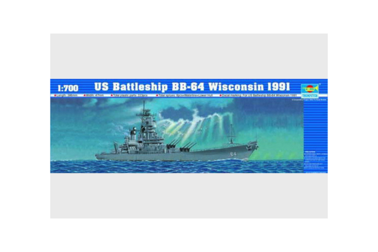 WW3 - Trumpeter - 1:700 - USS Wisconsin BB-64 1991 - TRU05706