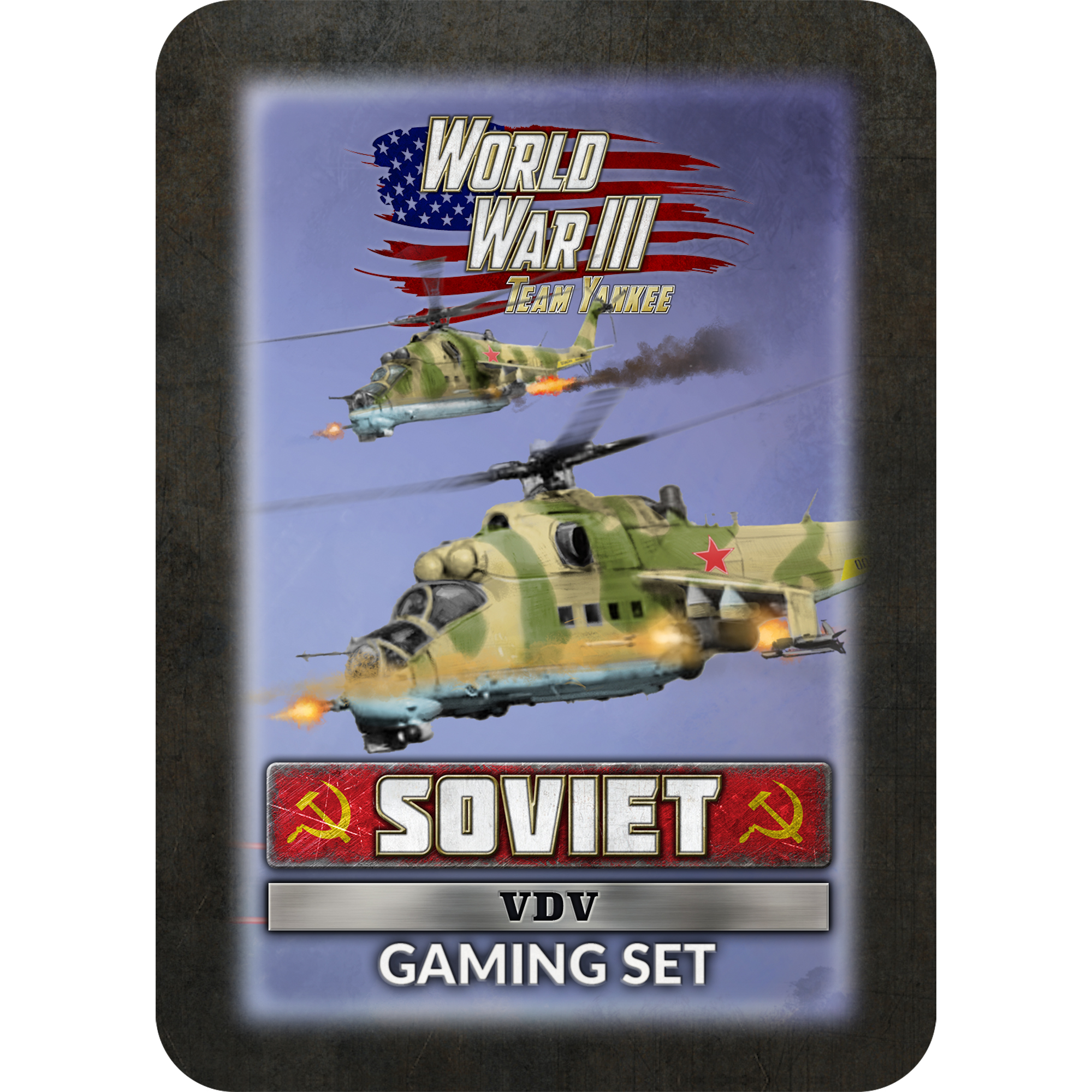 WW3 - Soviet VDV Gaming Tin (x20 Tokens, x2 Objectives, x16 Dice) - TTK25