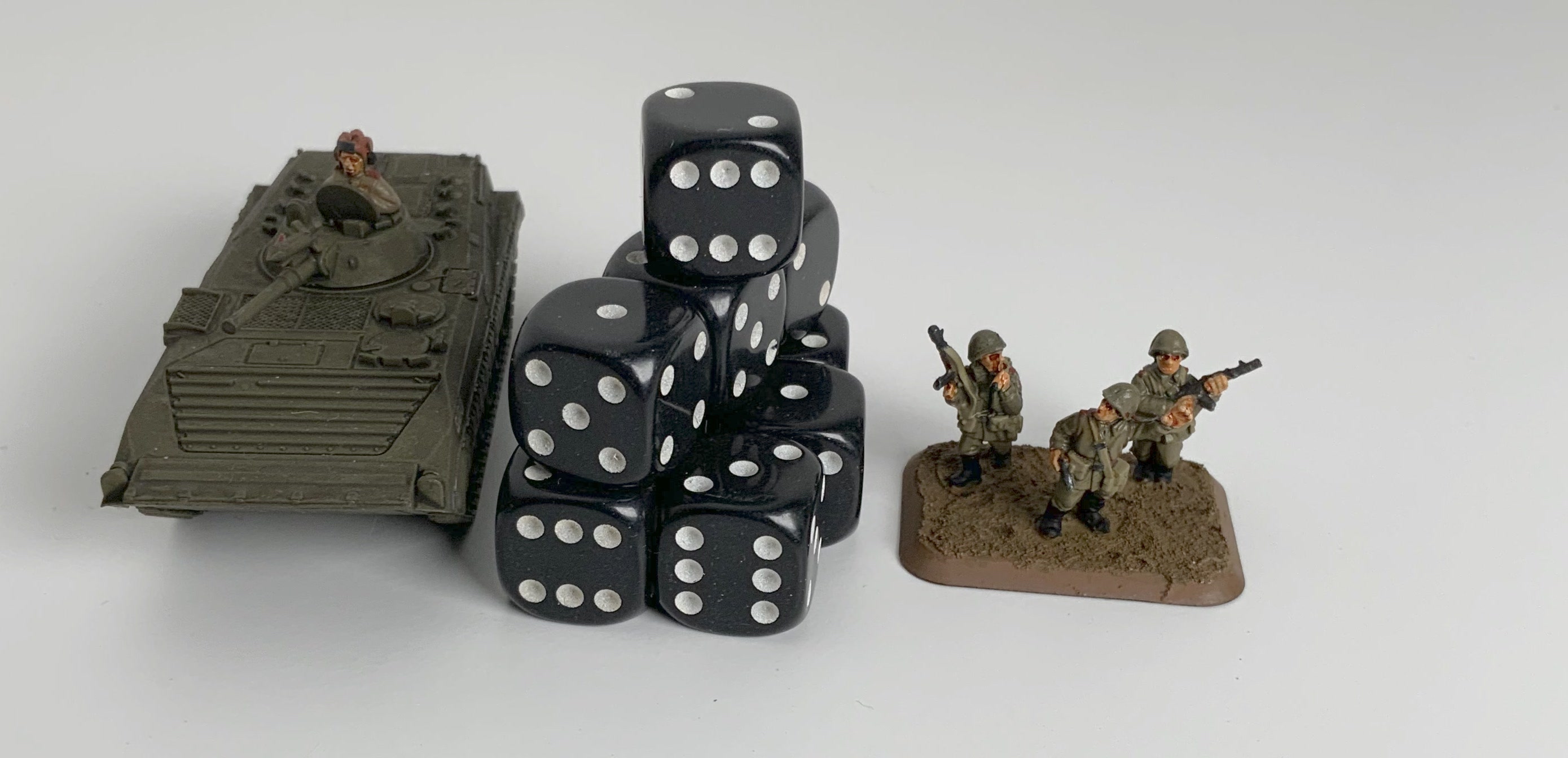 10 x D6 Spot Dice 14mm Opaque Black - d6spot14black
